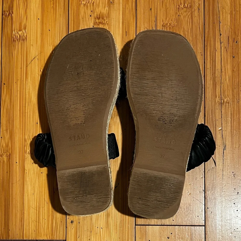 STAUD Maya Espadrille Sandals Black Size EU 37 / US 7